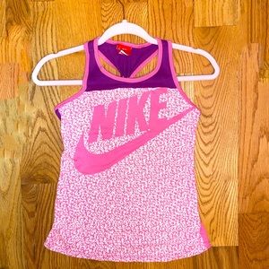 Nike Pink Logo Racerback Tank Top Activewear